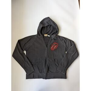 Rockware XS/S Black Full Zip Up Hoodie Jewel Logo